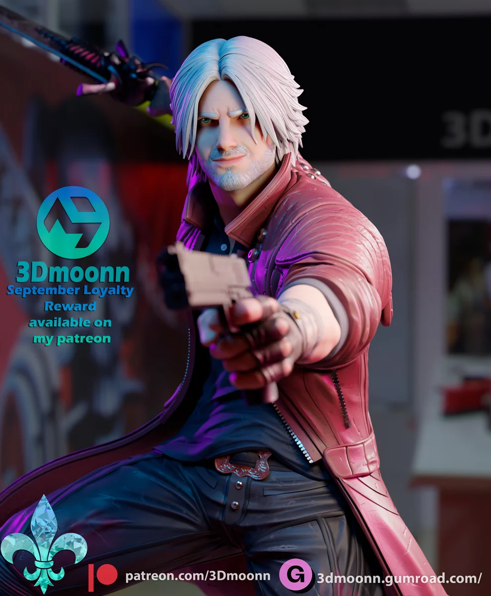 Dante | Fan Art | 3D Printed Resin Model Garage Kit | *Un-Painted* | 3DMoonn