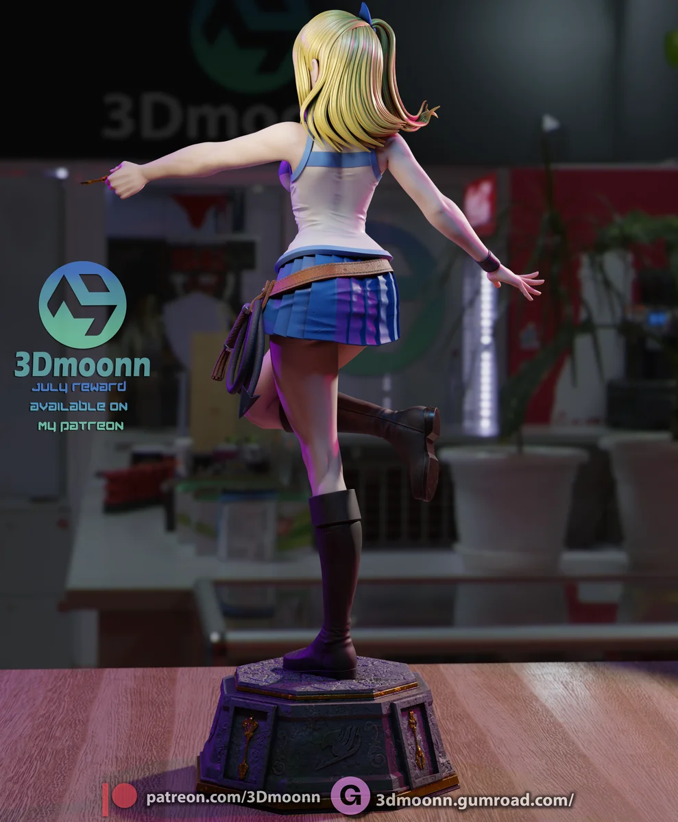 Lucy | Fan Art | 3D Printed Resin Model Garage Kit | *Un-Painted* | 3DMoonn 3