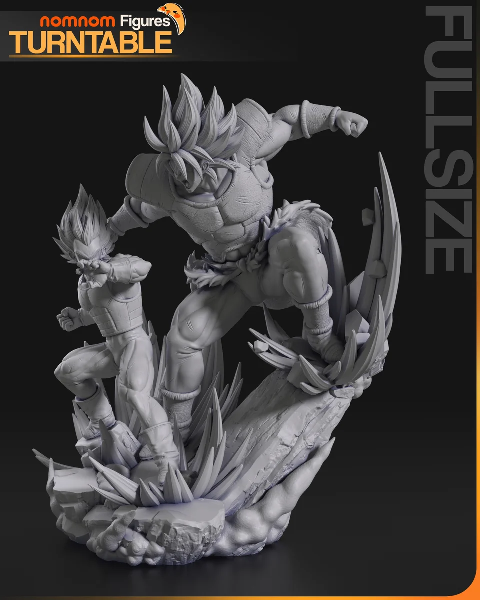 Vegeta vs Broly | Fan Art | 3D Printed Resin Model Garage Kit | *Un-Painted* | Nomnom 5
