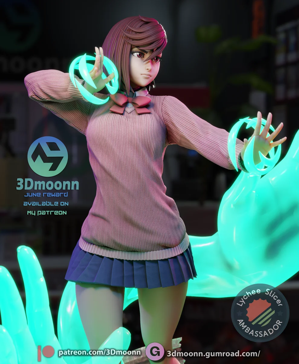 Momo | Fan Art | 3D Printed Resin Model Garage Kit | *Un-Painted* | 3DMoonn 3