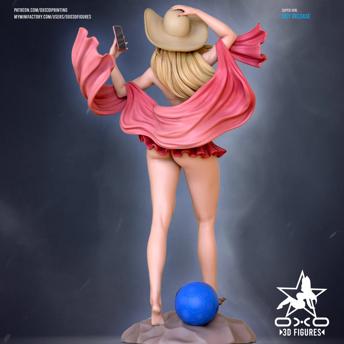 Super Girl | Fan Art | 3D Printed Resin Model Garage Kit | *Un-Painted* | OXO3D 5