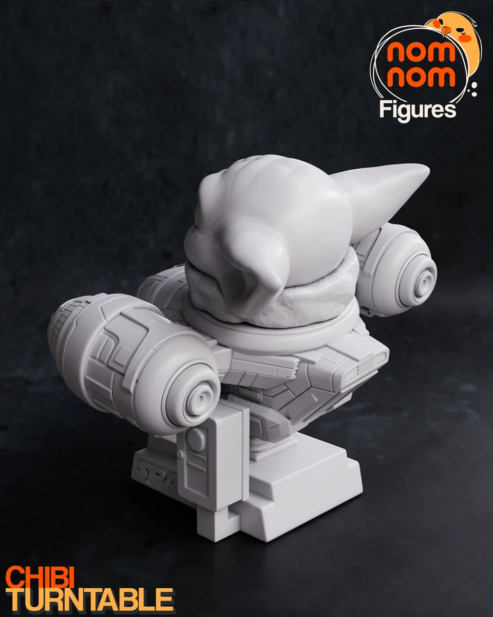 Chibi Grogu | Fan Art | 3D Printed Resin Model Garage Kit | *Un-Painted* | Nomnom 6