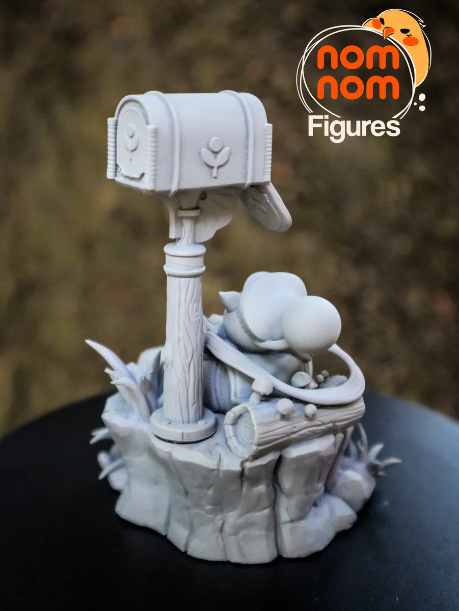 Chibi Mail Moogle | Fan Art | 3D Printed Resin Model Garage Kit | *Un-Painted* | Nomnom 6