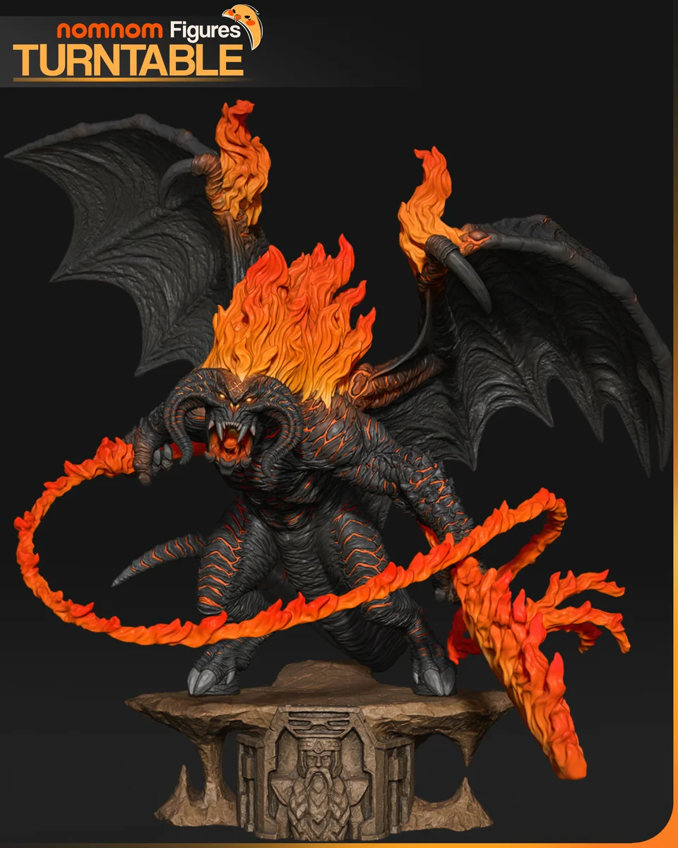 Balrog | Fan Art | 3D Printed Resin Model Garage Kit | *Un-Painted* | Nomnom 8