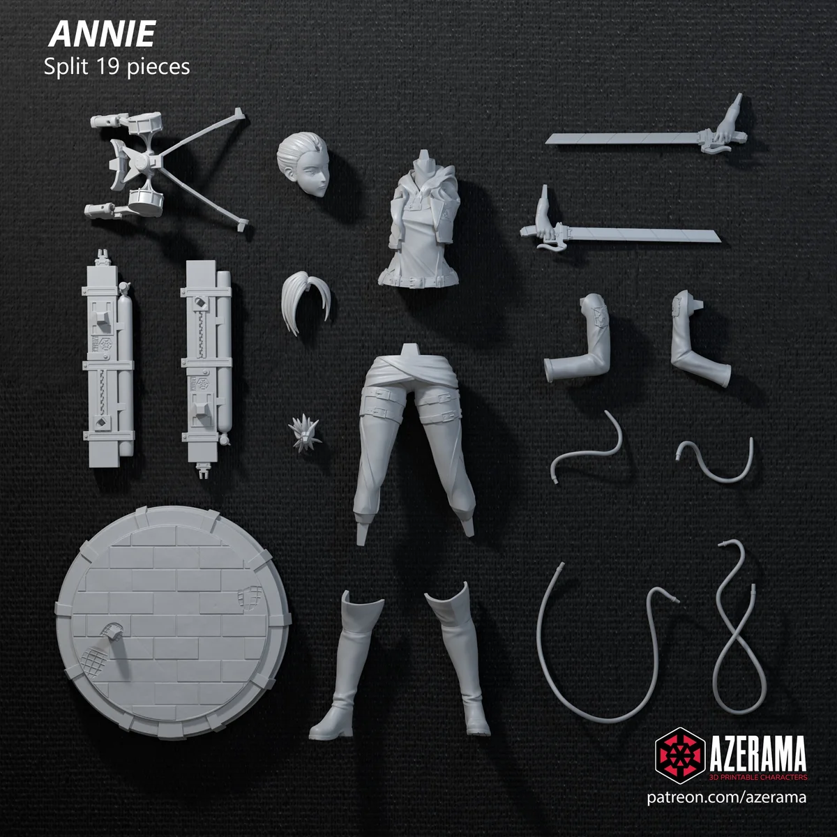 Annie | Fan Art | 3D Printed Resin Model Garage Kit | *Un-Painted* | Azerama 5