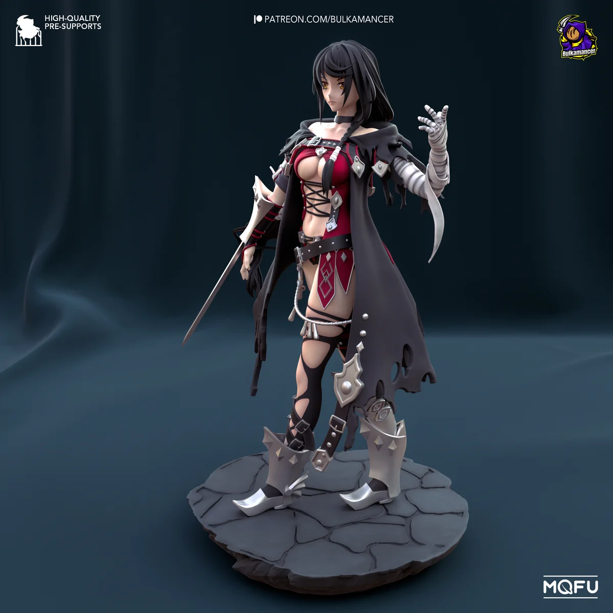 Velvet Crowe | Fan Art | 3D Printed Resin Model Garage Kit | *Un-Painted* | Bulkamancer 3