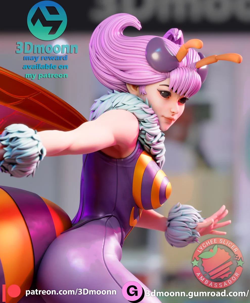Q-Bee | Fan Art | 3D Printed Resin Model Garage Kit | *Un-Painted* | 3DMoonn