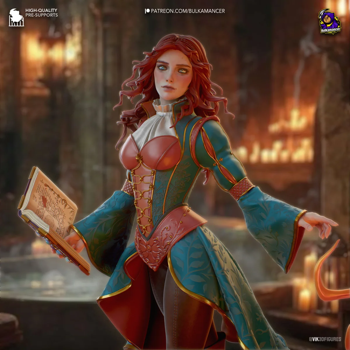Triss Merigold | Fan Art | 3D Printed Resin Model Garage Kit | *Un-Painted* | Bulkamancer