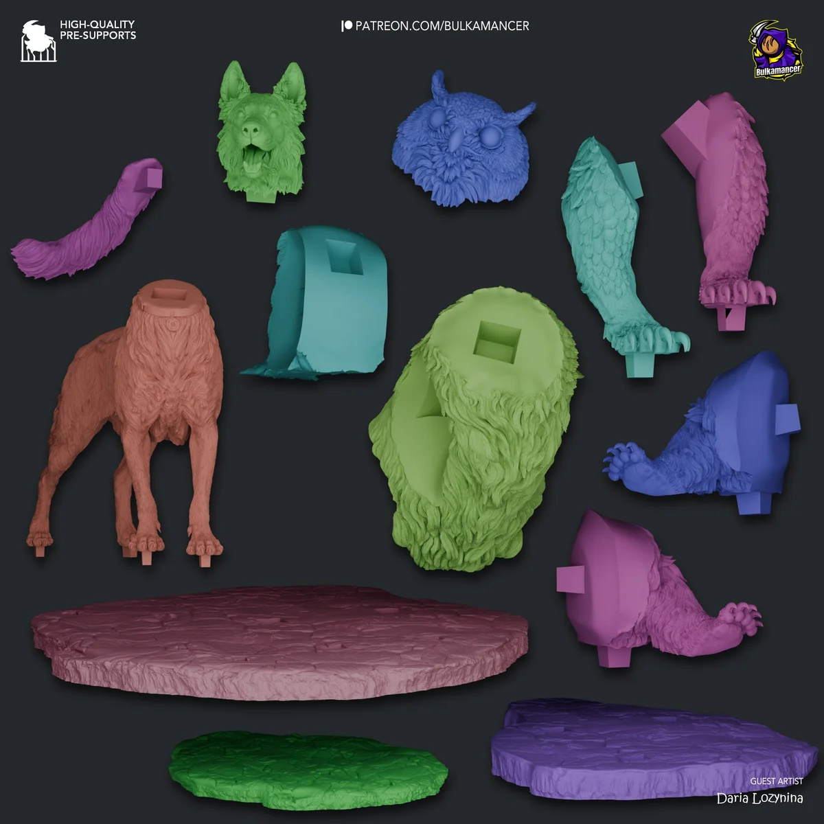 Camp Pets | Fan Art | 3D Printed Resin Model Garage Kit | *Un-Painted* | Bulkamancer 9