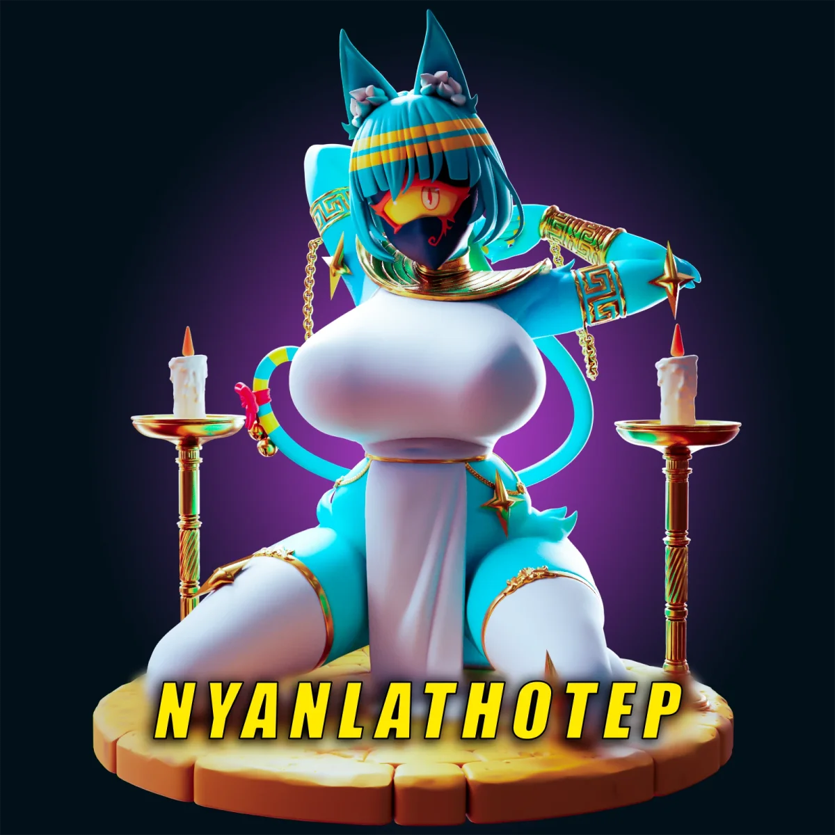 Nyanlathotep | Fan Art | 3D Printed Resin Model Garage Kit | *Un-Painted* | Officer Rhu