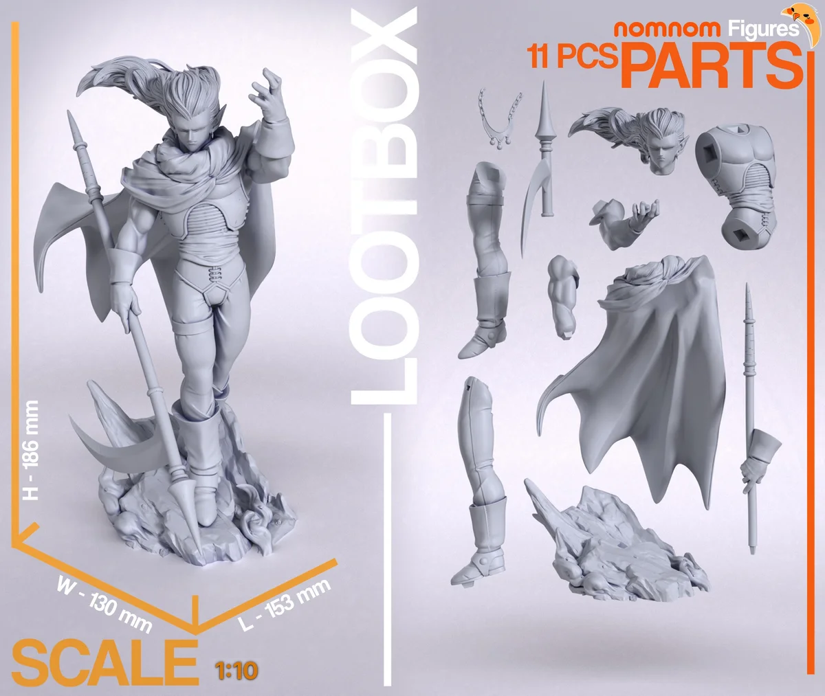 Magus | Fan Art | 3D Printed Resin Model Garage Kit | *Un-Painted* | Nomnom 3