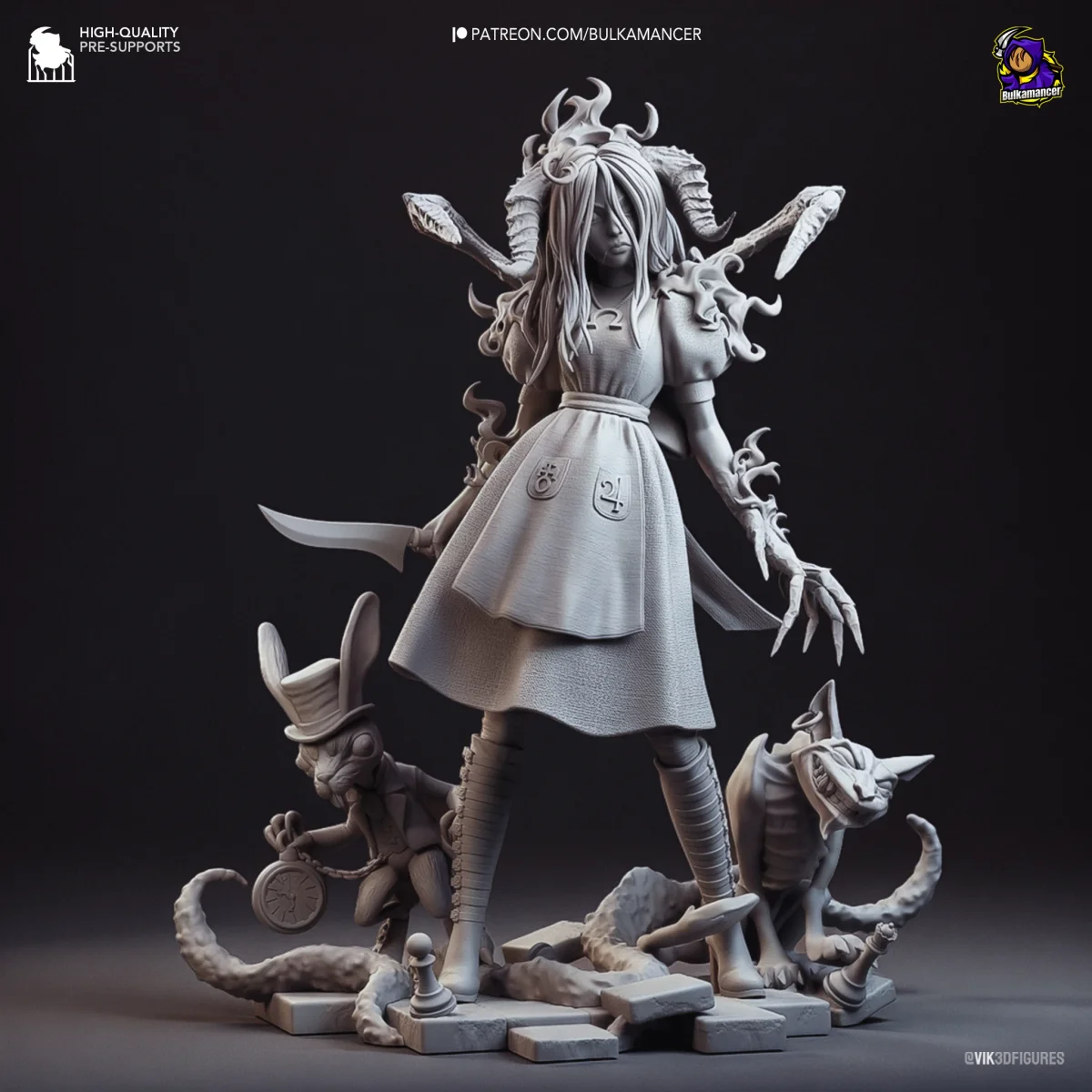 Alice | Fan Art | 3D Printed Resin Model Garage Kit | *Un-Painted* | Bulkamancer 7