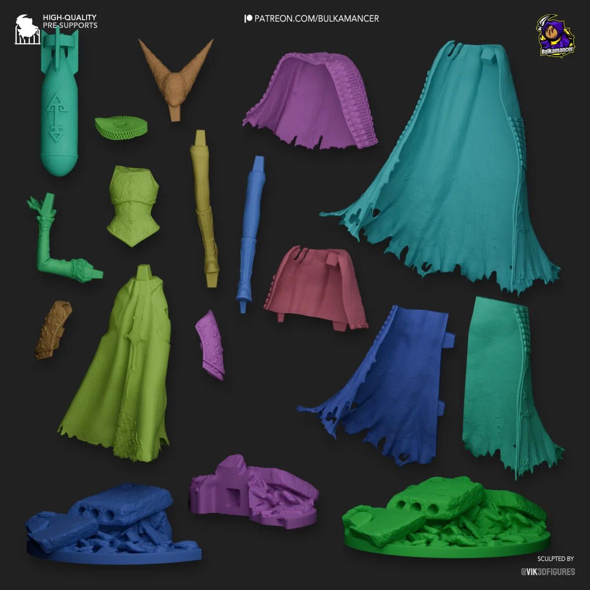 Artillery Witch | Fan Art | 3D Printed Resin Model Garage Kit | *Un-Painted* | Bulkamancer 4