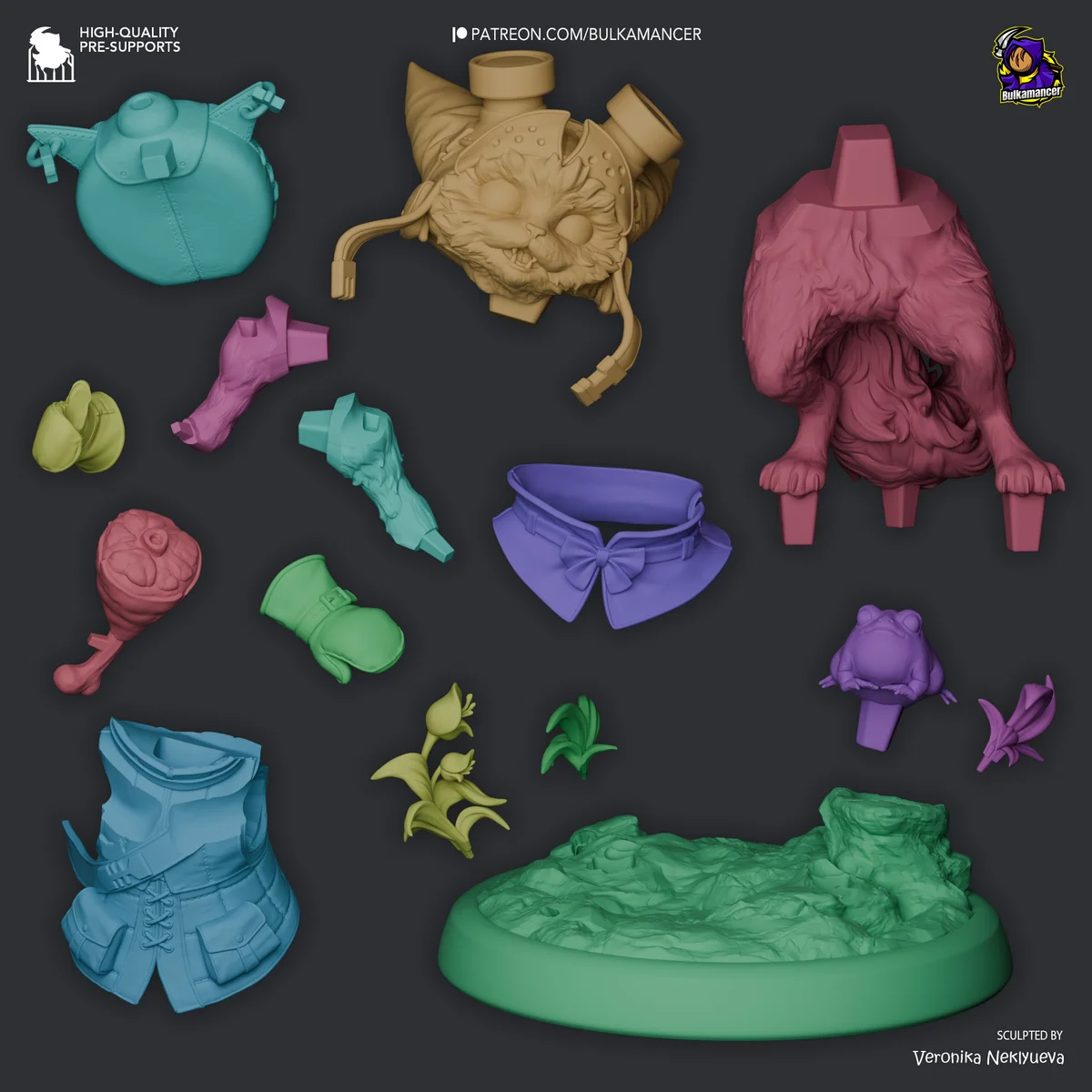 Palico and Toad | Fan Art | 3D Printed Resin Model Garage Kit | *Un-Painted* | Bulkamancer 6