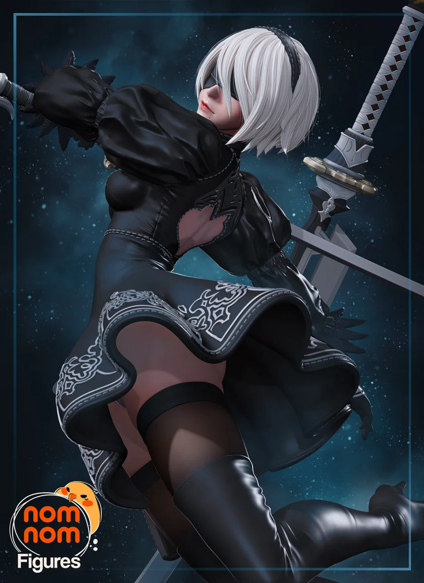 2B | Fan Art | 3D Printed Resin Model Garage Kit | *Un-Painted* | Nomnom