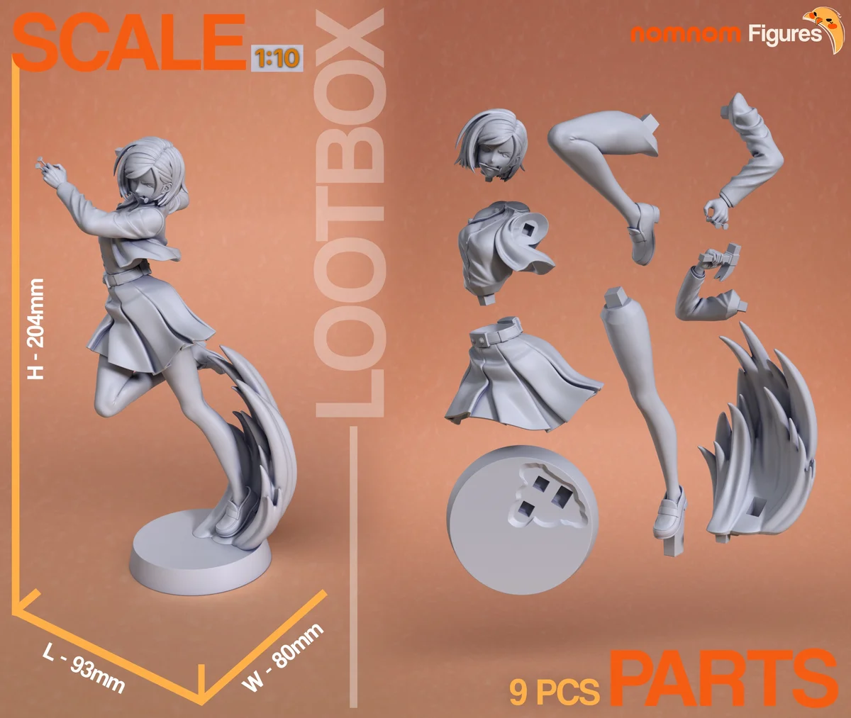 Nobara Kugisaki | Fan Art | 3D Printed Resin Model Garage Kit | *Un-Painted* | Nomnom 3