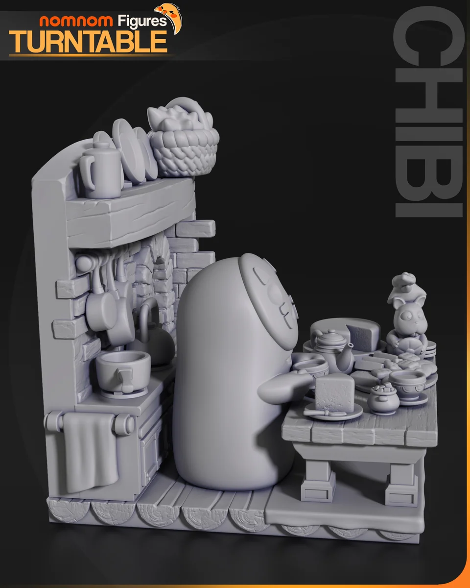 Chibi No Face | Fan Art | 3D Printed Resin Model Garage Kit | *Un-Painted* | Nomnom 7