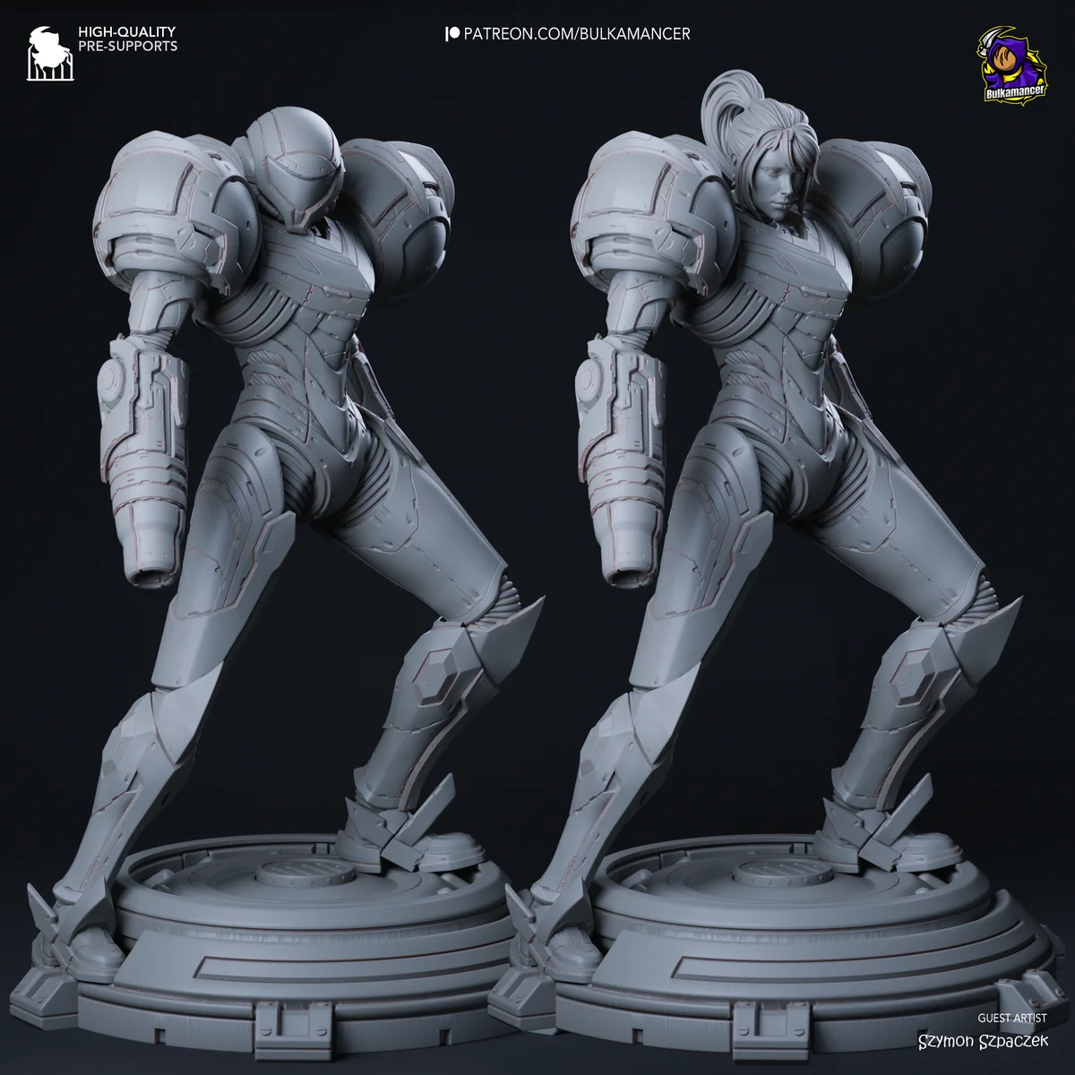 Samus Aran | Fan Art | 3D Printed Resin Model Garage Kit | *Un-Painted* | Bulkamancer 7