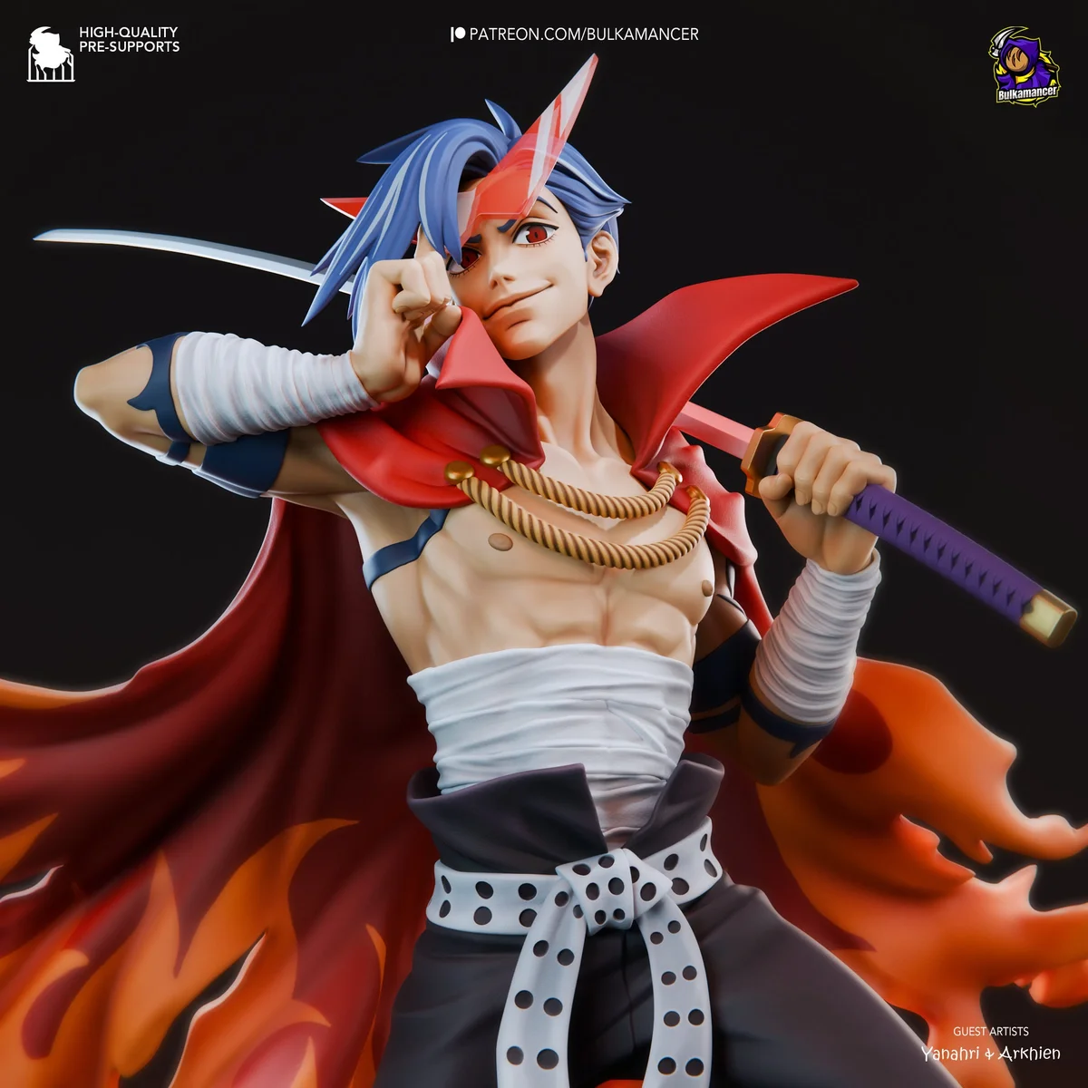 Kamina | Fan Art | 3D Printed Resin Model Garage Kit | *Un-Painted* | Bulkamancer 4