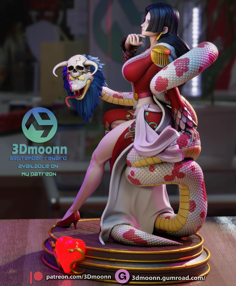 Boa Hancock | Fan Art | 3D Printed Resin Model Garage Kit | *Un-Painted* | 3DMoonn 7