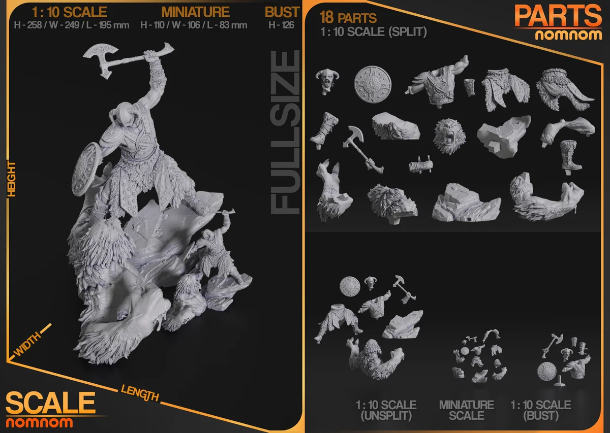 Dragonborn | Fan Art | 3D Printed Resin Model Garage Kit | *Un-Painted* | Nomnom 4