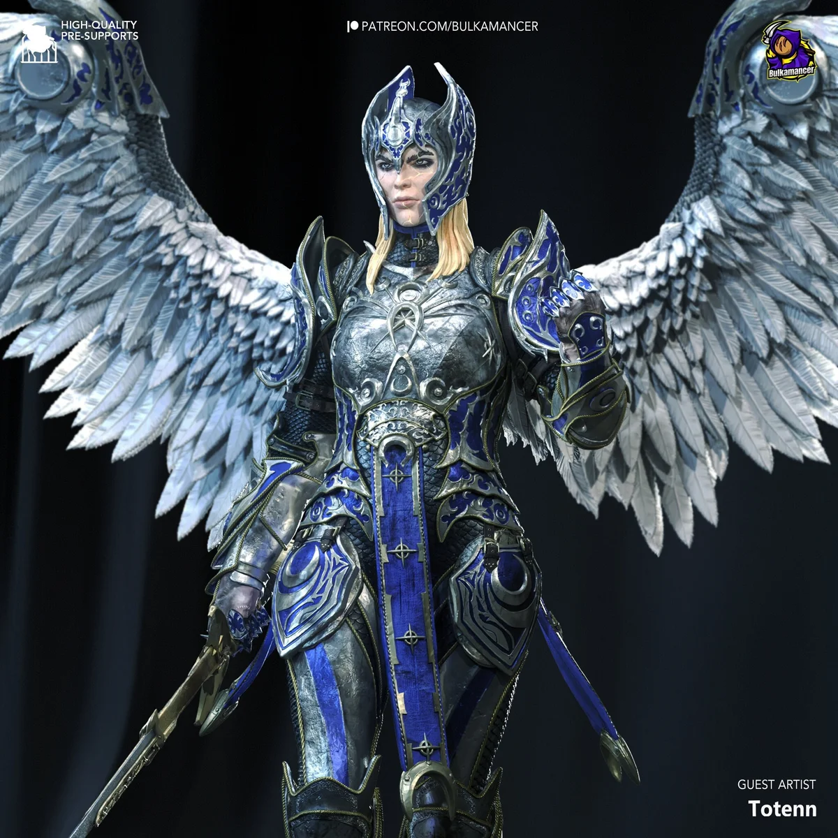 Resplendent Paladin | Fan Art | 3D Printed Resin Model Garage Kit | *Un-Painted* | Bulkamancer