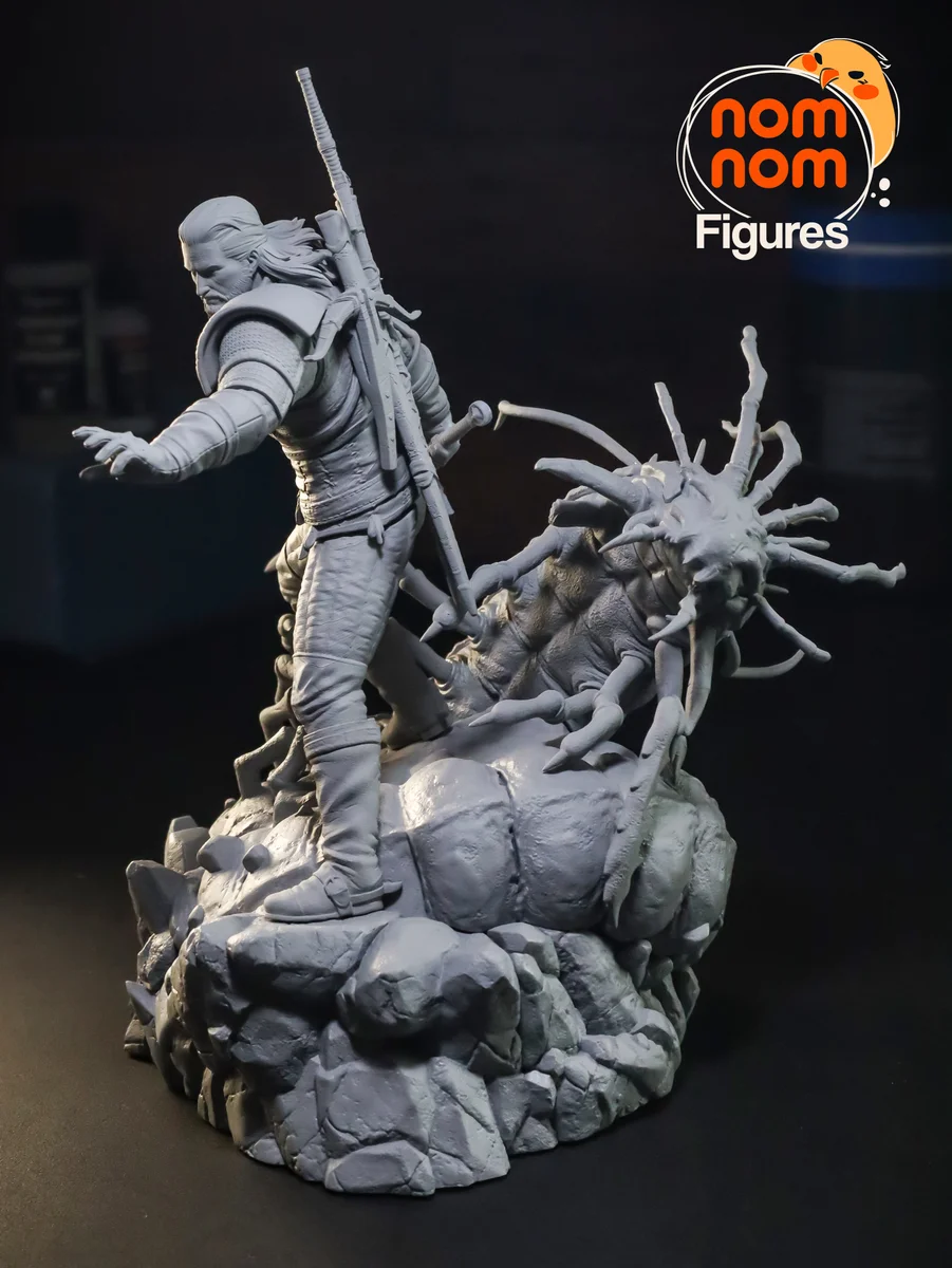 Geralt | Fan Art | 3D Printed Resin Model Garage Kit | *Un-Painted* | Nomnom 13