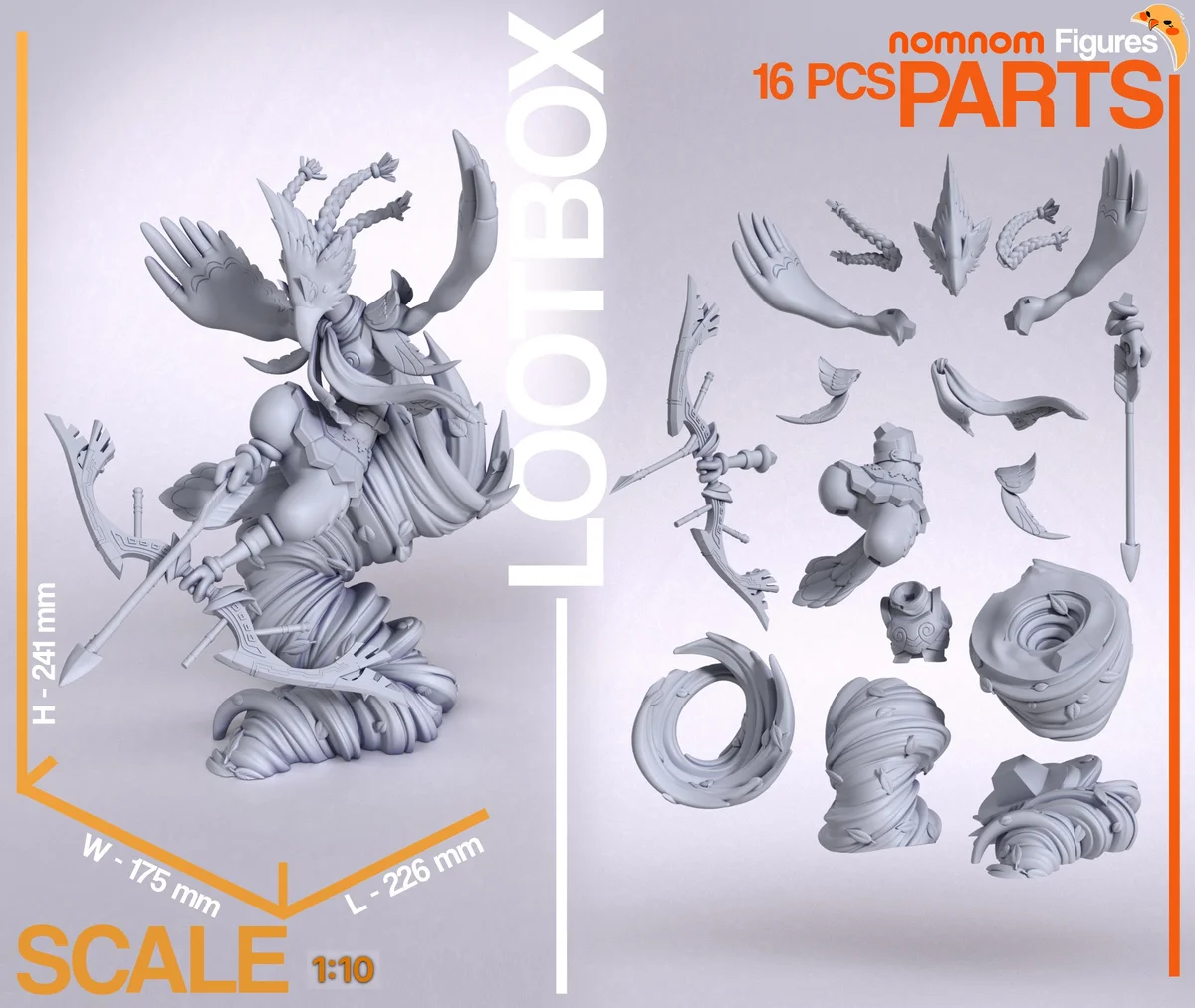 Revali | Fan Art | 3D Printed Resin Model Garage Kit | *Un-Painted* | Nomnom 3