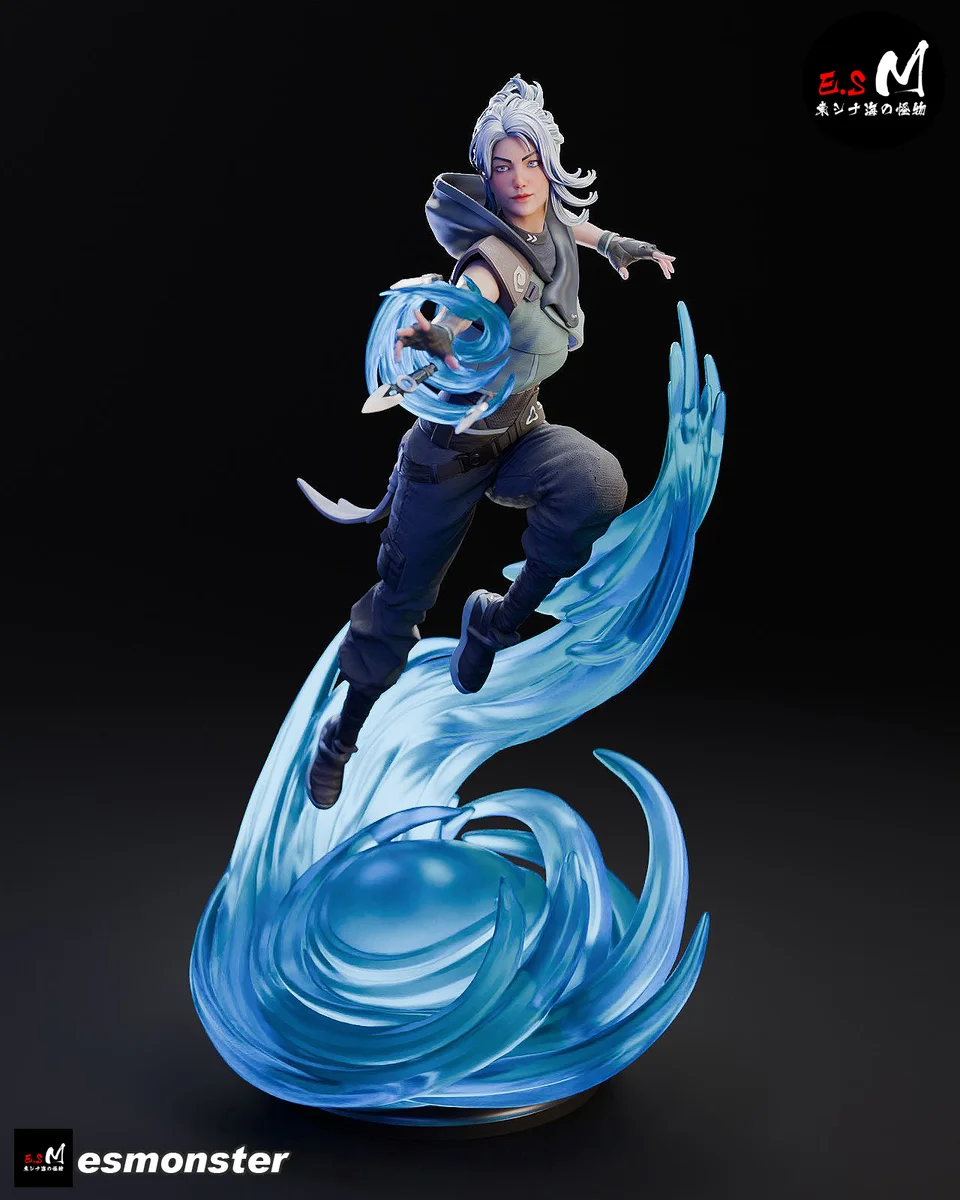 Jett (Valorant) | Fan Art | 3D Printed Resin Model Garage Kit | *Un-Painted* | ES Monster 5
