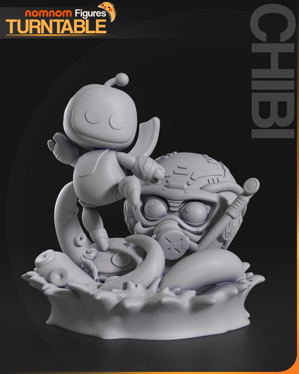 Chibi Astrobot | Fan Art | 3D Printed Resin Model Garage Kit | *Un-Painted* | Nomnom 7