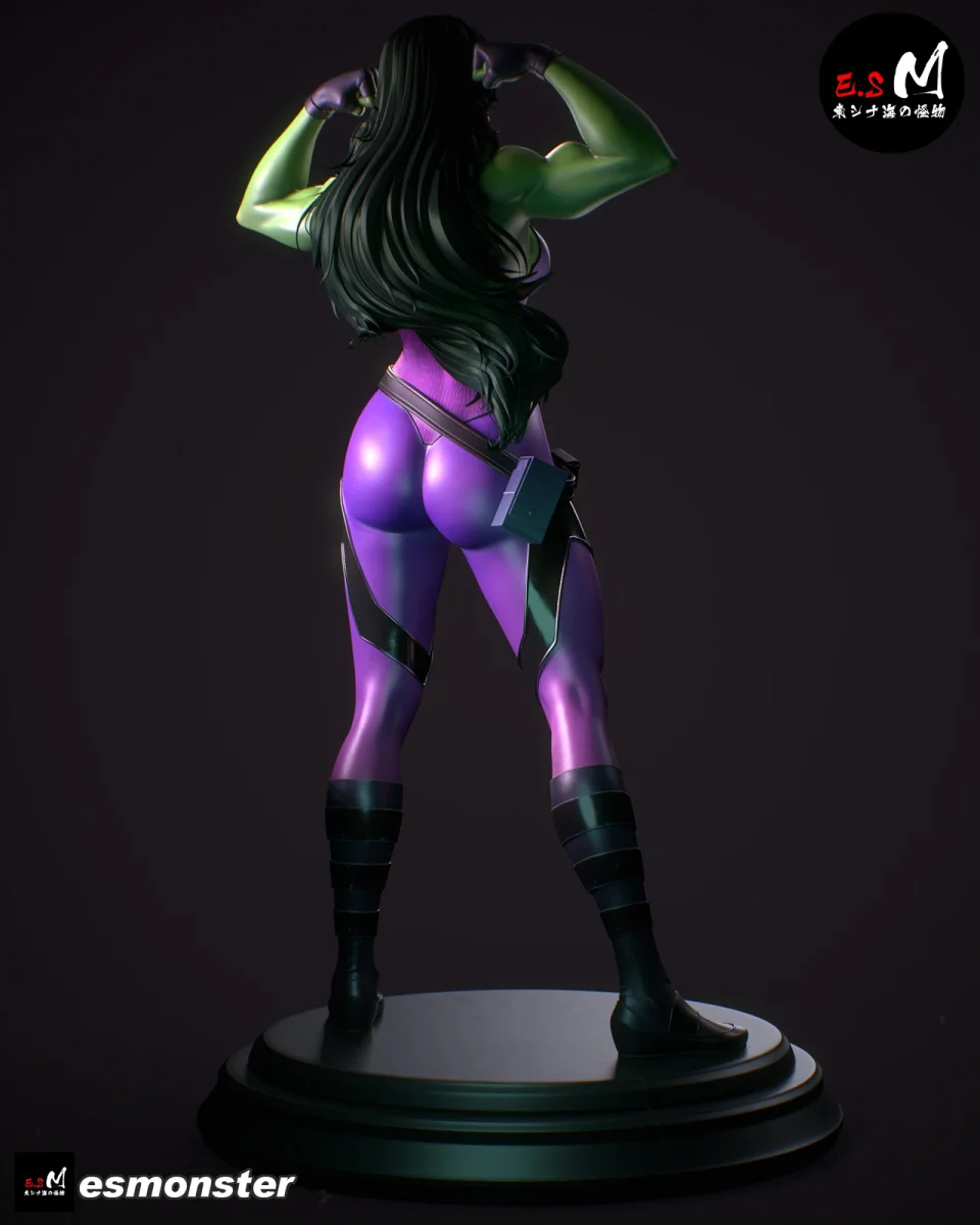 She-Hulk | Fan Art | 3D Printed Resin Model Garage Kit | *Un-Painted* | ES Monster 3