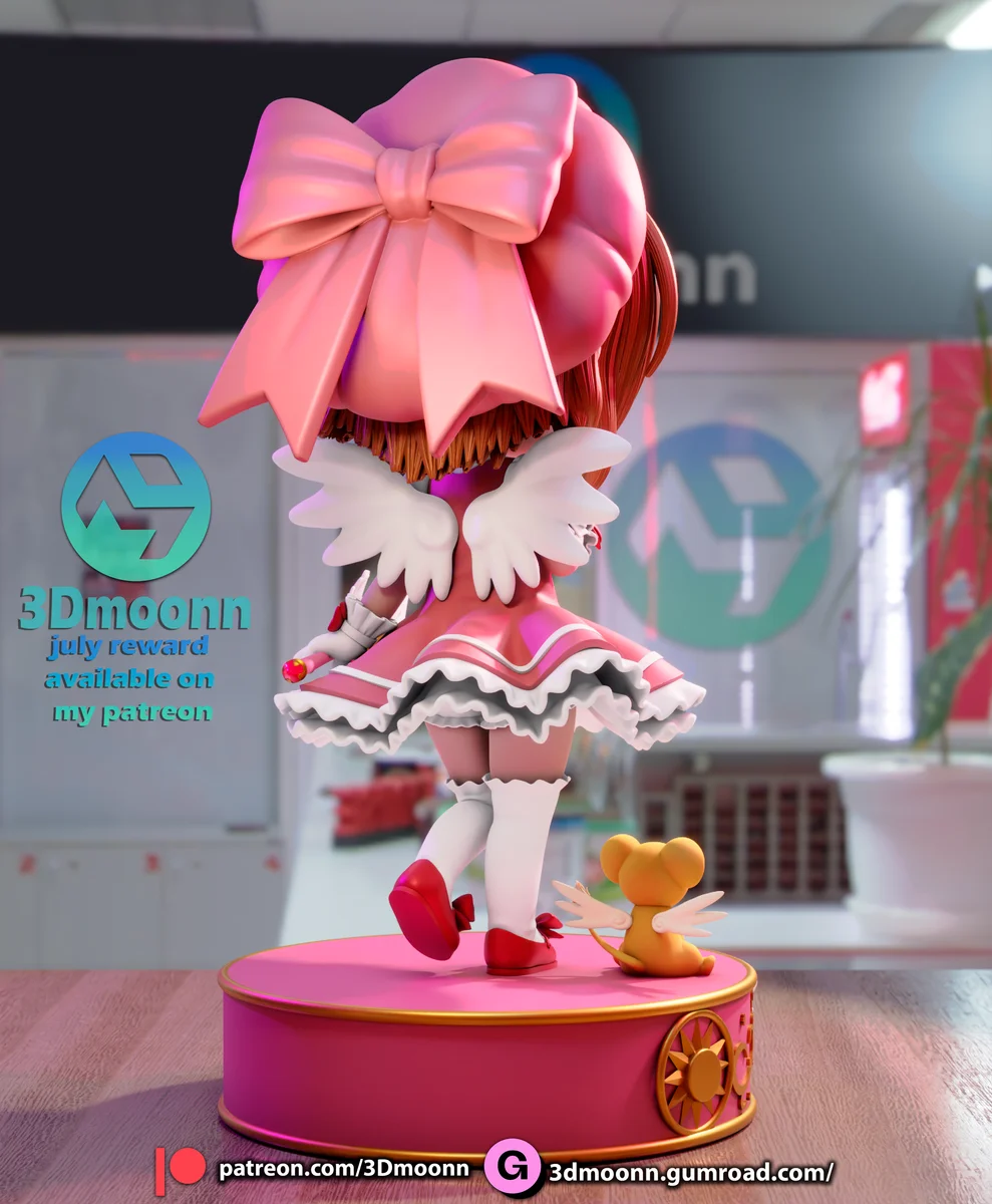 Sakura | Fan Art | 3D Printed Resin Model Garage Kit | *Un-Painted* | 3DMoonn 3