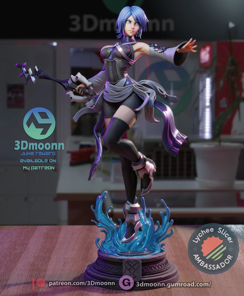 Aqua | Fan Art | 3D Printed Resin Model Garage Kit | *Un-Painted* | 3DMoonn 3
