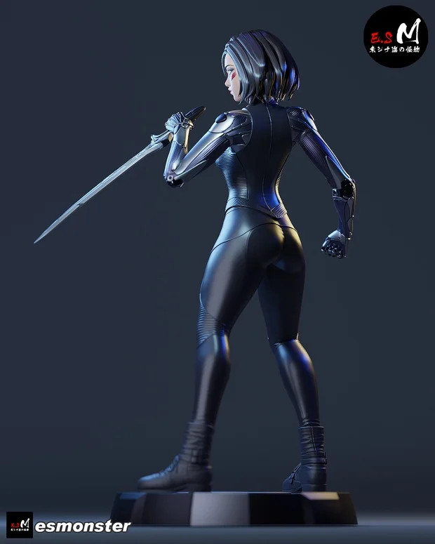 Alita | Fan Art | 3D Printed Resin Model Garage Kit | *Un-Painted* | ES Monster 5