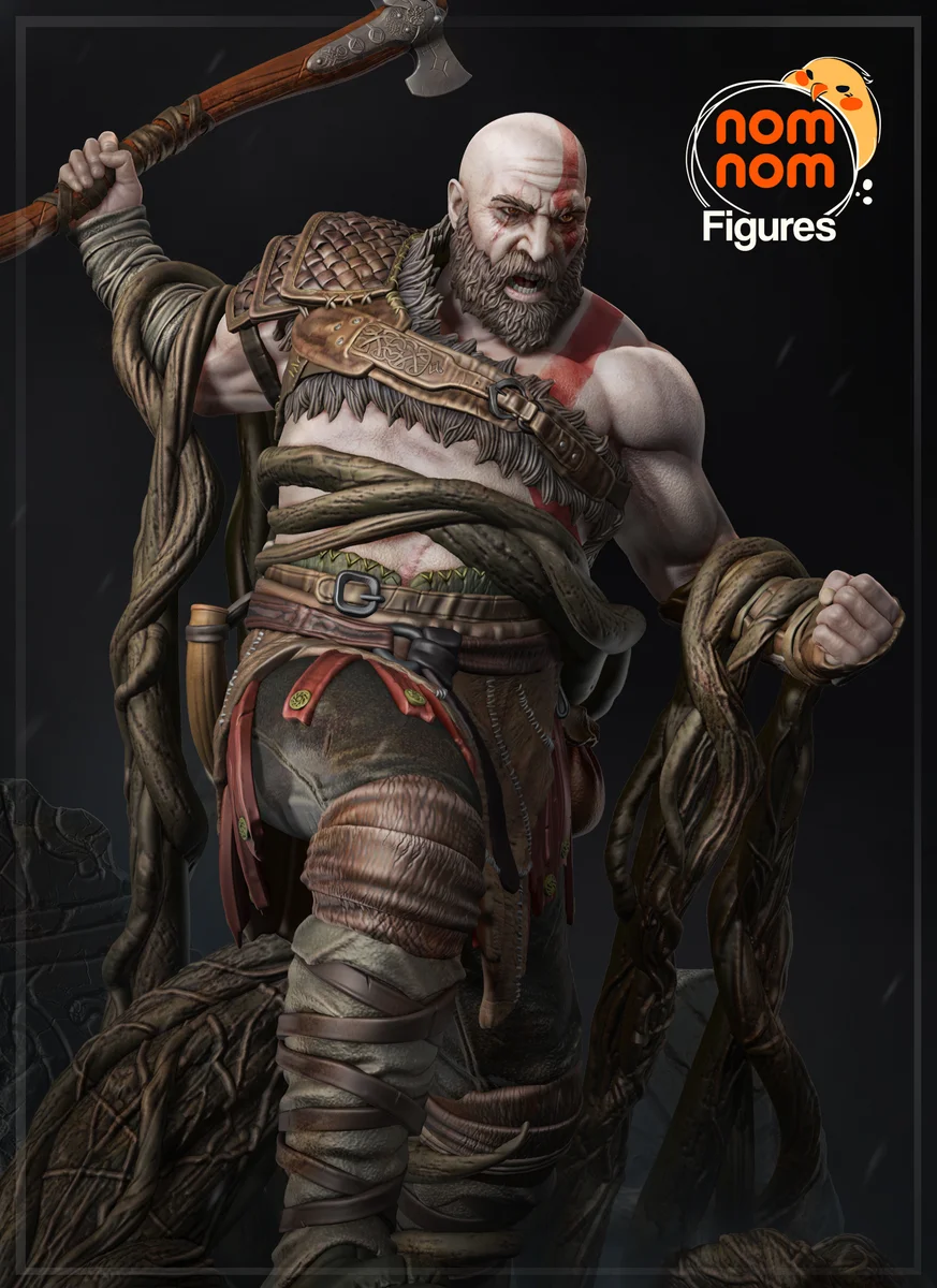 Kratos | Fan Art | 3D Printed Resin Model Garage Kit | *Un-Painted* | Nomnom
