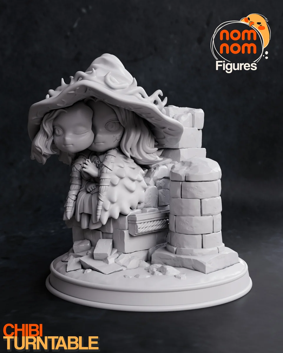 Chibi Ranni | Fan Art | 3D Printed Resin Model Garage Kit | *Un-Painted* | Nomnom 6