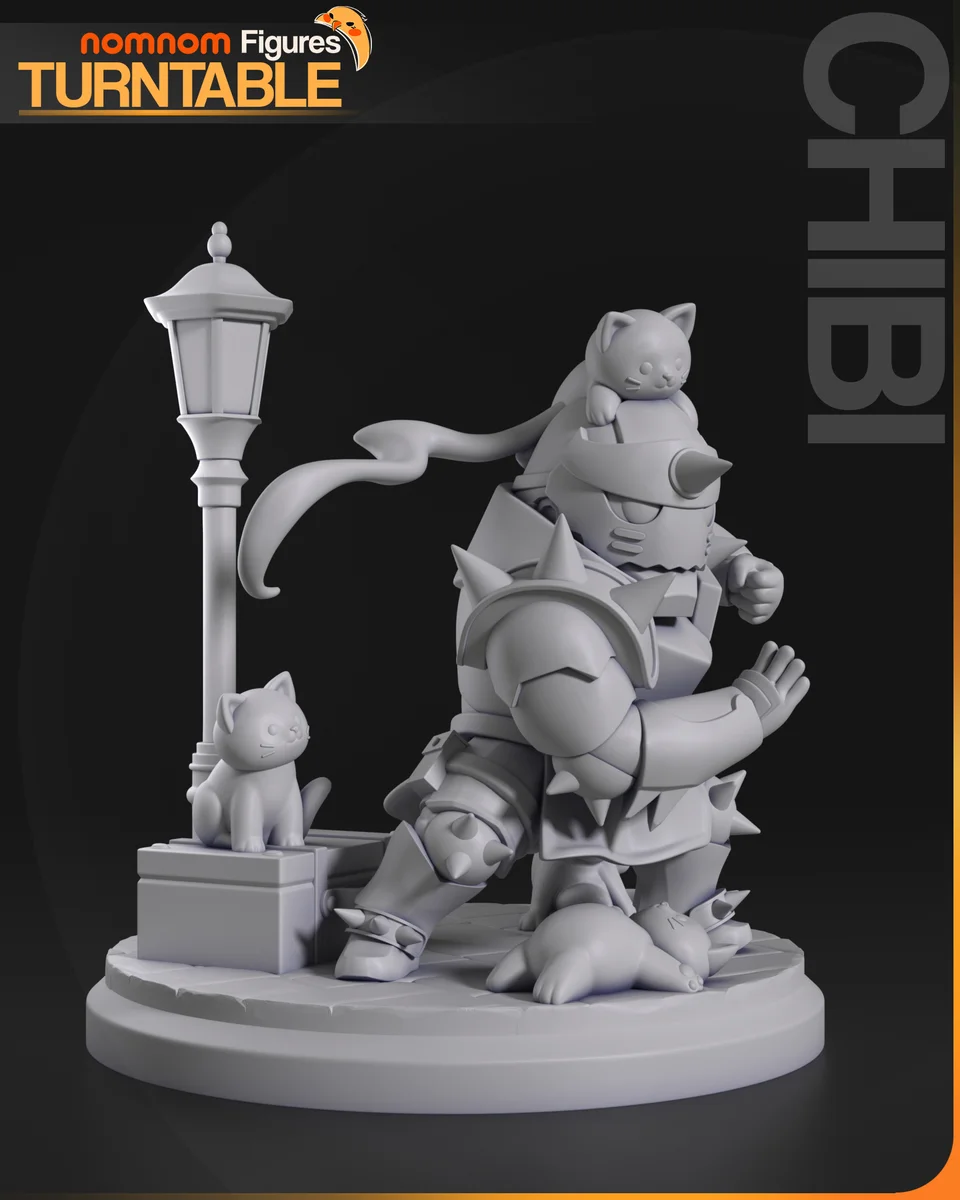 Chibi Alphonse Elric | Fan Art | 3D Printed Resin Model Garage Kit | *Un-Painted* | Nomnom 7