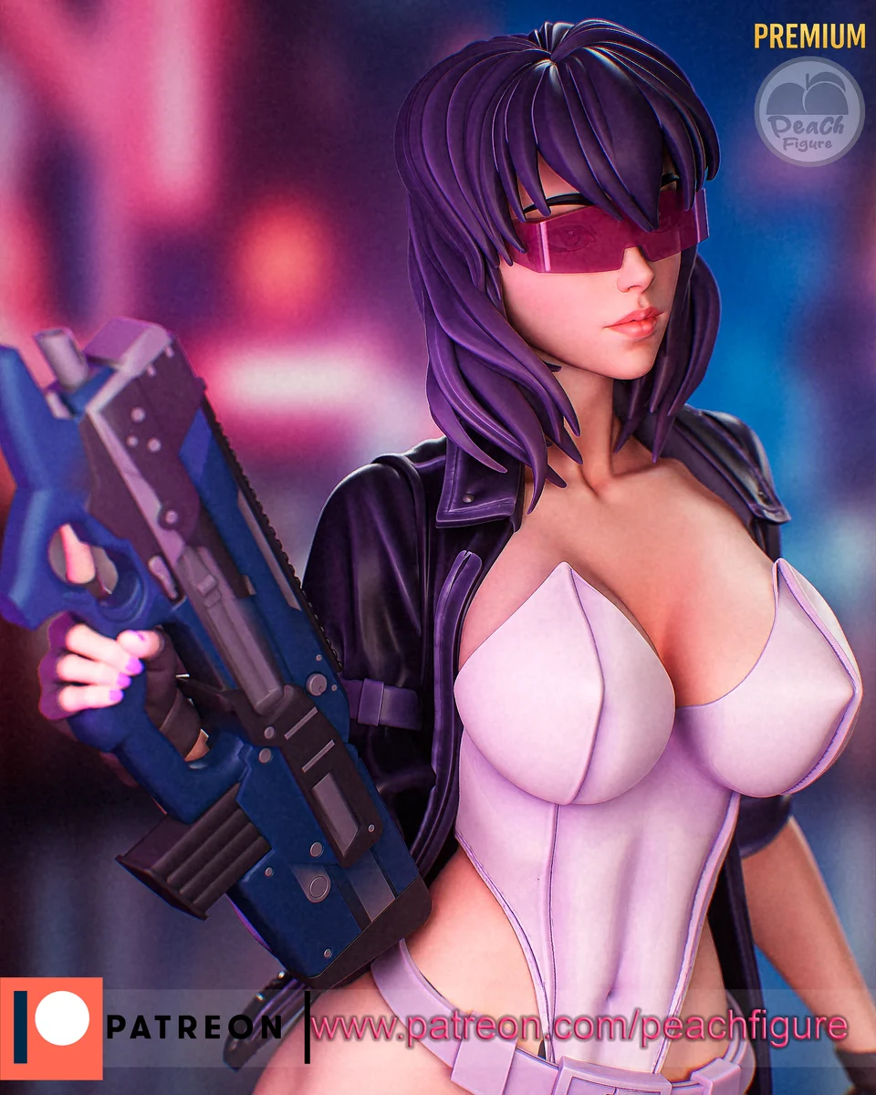 Motoko | Fan Art | 3D Printed Resin Model Garage Kit | *Un-Painted* | Peach Figure 4