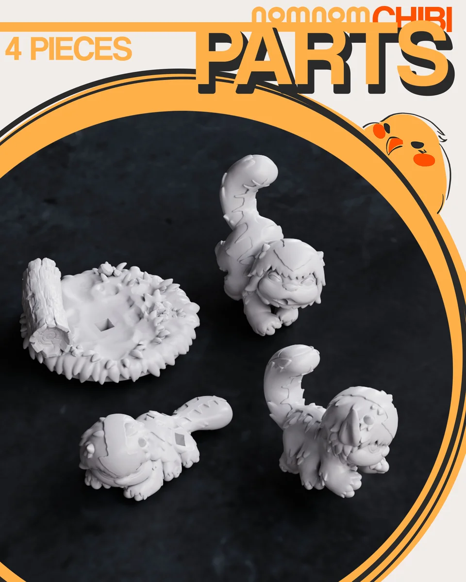 Chibi Baby Skybison | Fan Art | 3D Printed Resin Model Garage Kit | *Un-Painted* | Nomnom 3