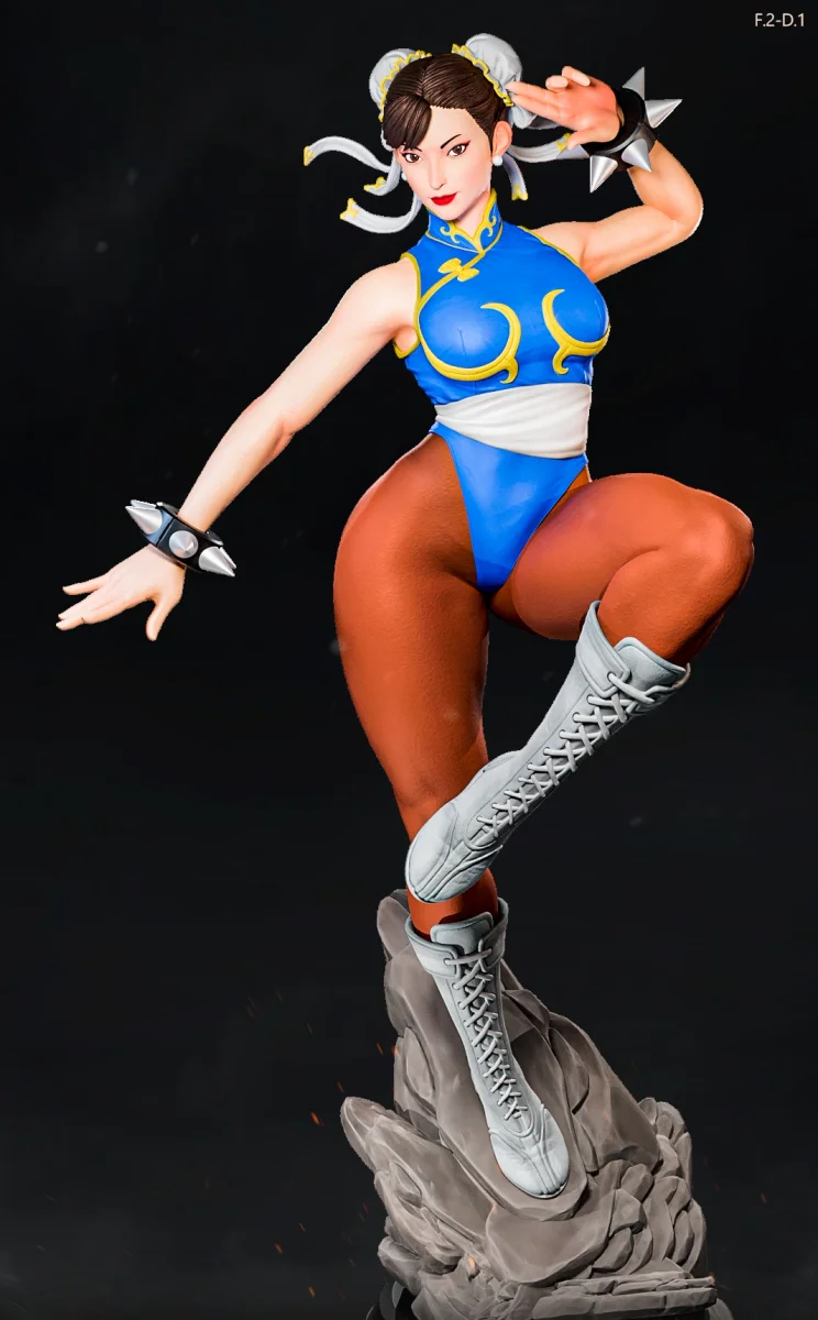 Chun-Li (Pose 1) | Fan Art | 3D Printed Resin Model Garage Kit | *Un-Painted* | ES Monster 3