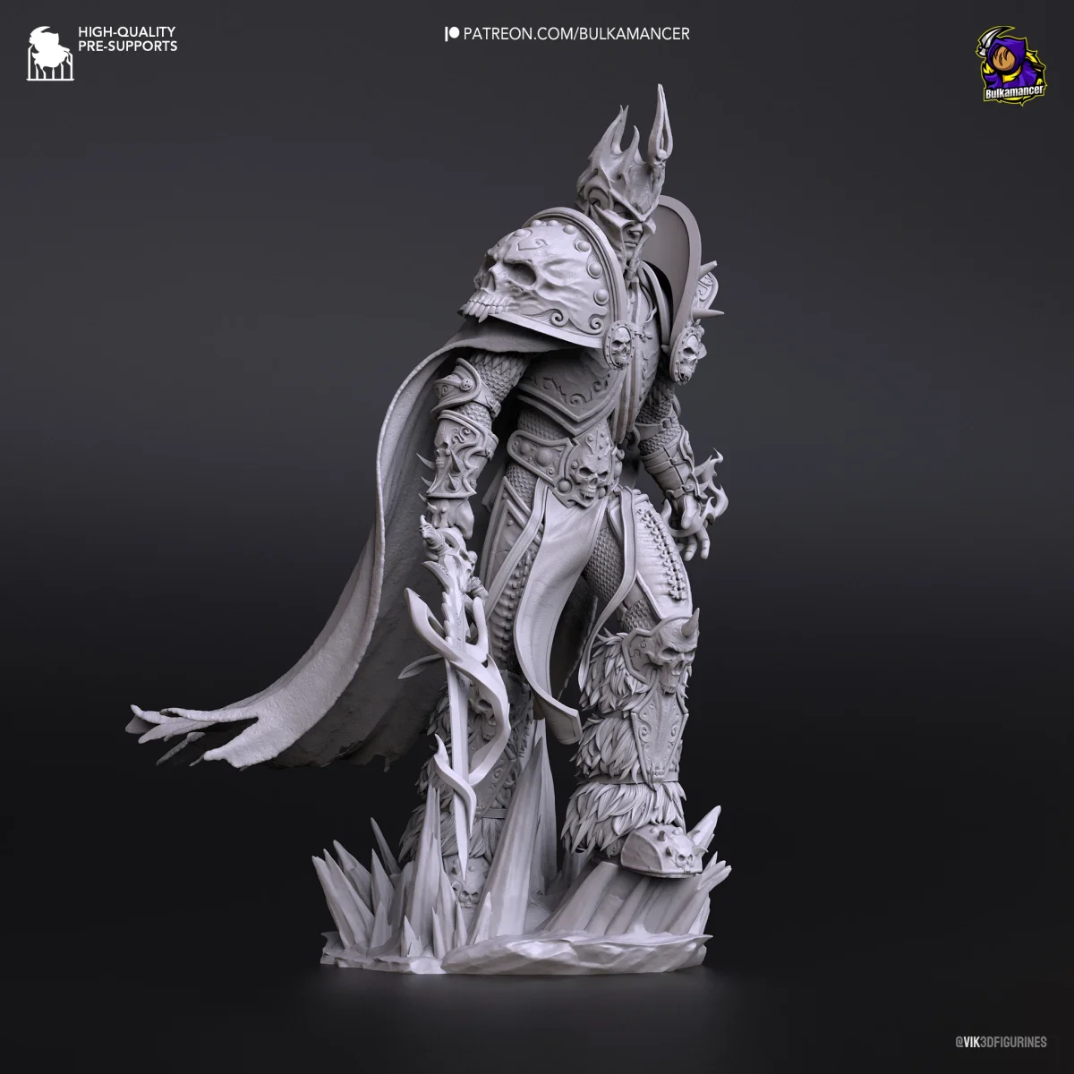 Arthas | Fan Art | 3D Printed Resin Model Garage Kit | *Un-Painted* | Bulkamancer 12