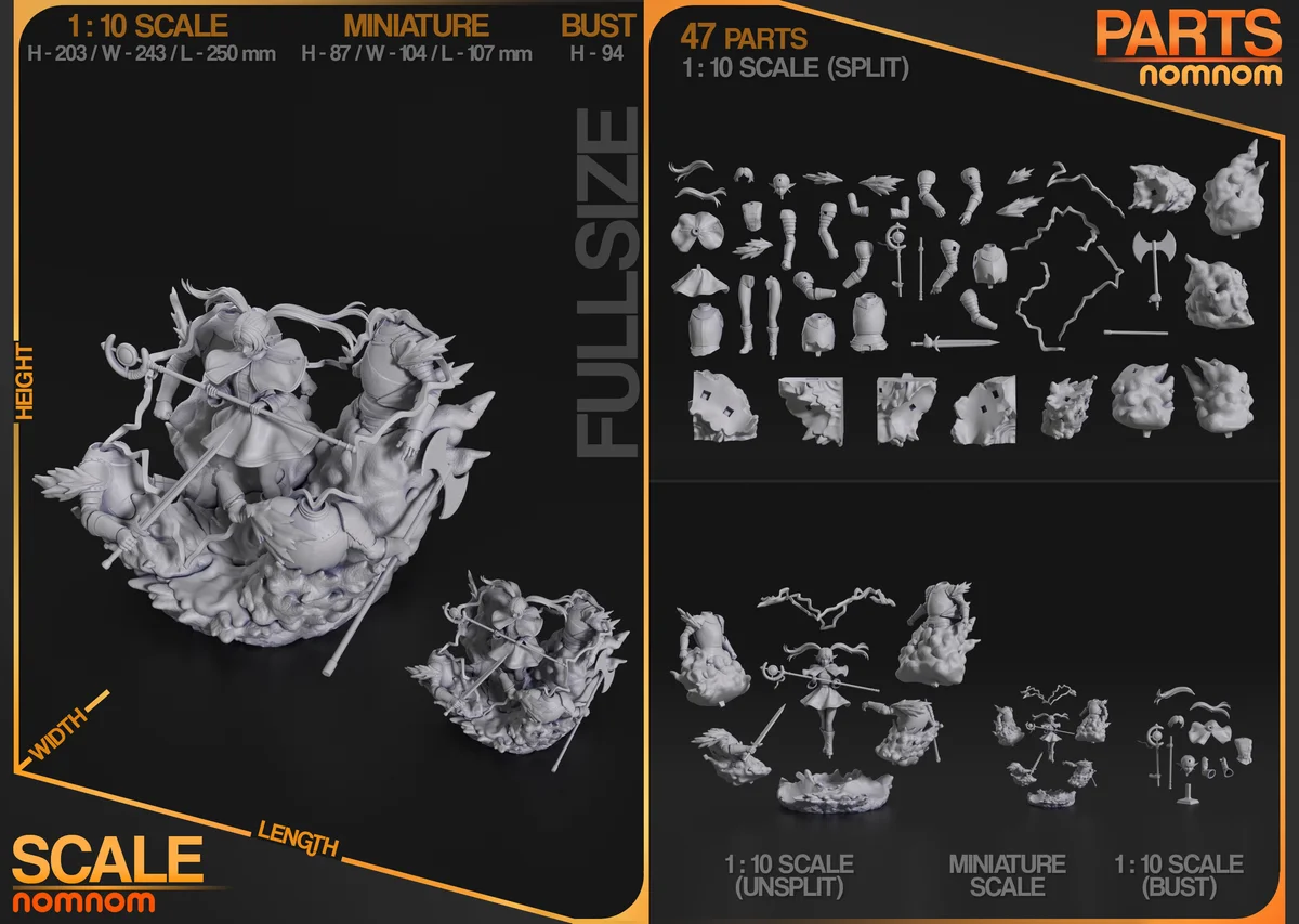 Frieren | Fan Art | 3D Printed Resin Model Garage Kit | *Un-Painted* | Nomnom 3