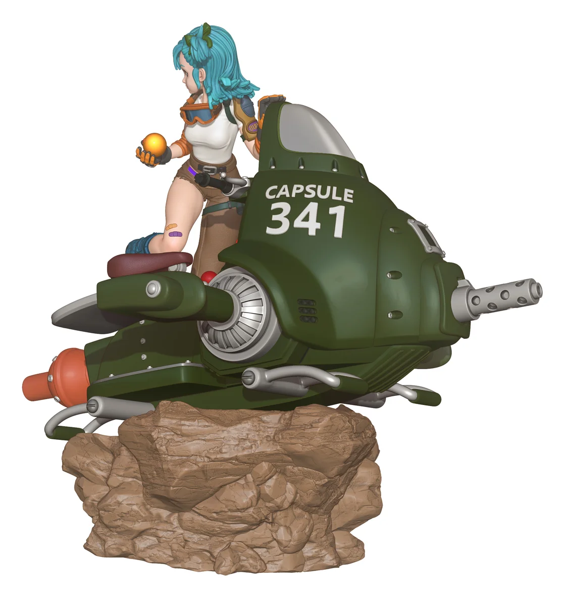 Bulma | Fan Art | 3D Printed Resin Model Garage Kit | *Un-Painted* | Nomnom 5