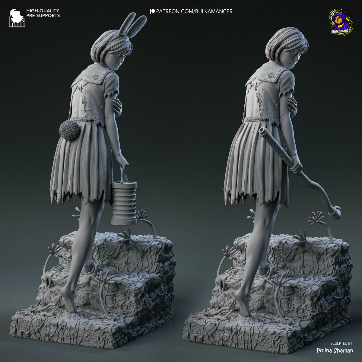 Hinako | Fan Art | 3D Printed Resin Model Garage Kit | *Un-Painted* | Bulkamancer 10