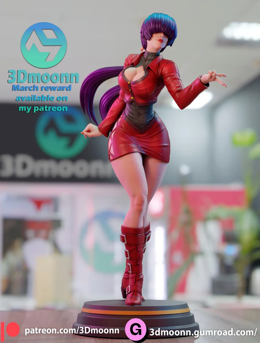 Shermie | Fan Art | 3D Printed Resin Model Garage Kit | *Un-Painted* | 3DMoonn 3