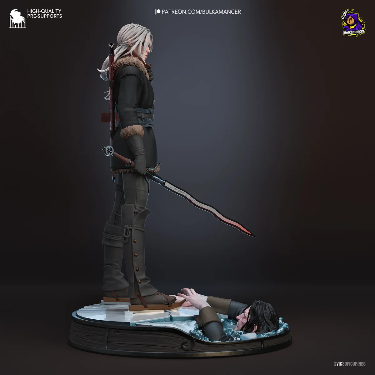 Ciri | Fan Art | 3D Printed Resin Model Garage Kit | *Un-Painted* | Bulkamancer 3