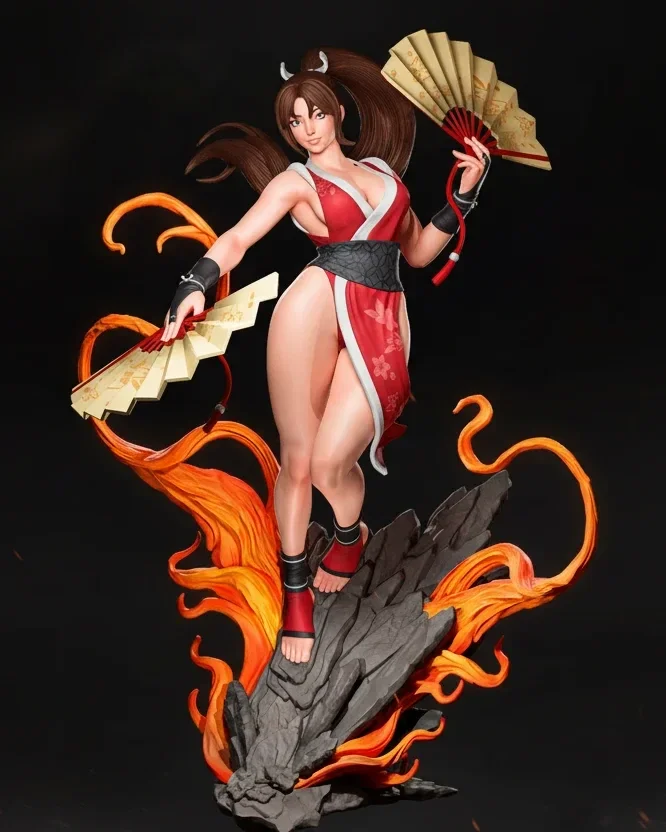 Mai Shiranui (Dress 1 Pose 1) | Fan Art | 3D Printed Resin Model Garage Kit | *Un-Painted* | ES Monster