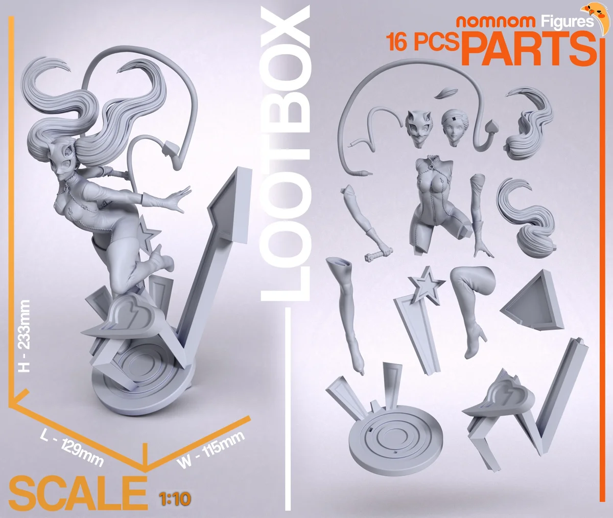 Ann Takamaki | Fan Art | 3D Printed Resin Model Garage Kit | *Un-Painted* | Nomnom 3