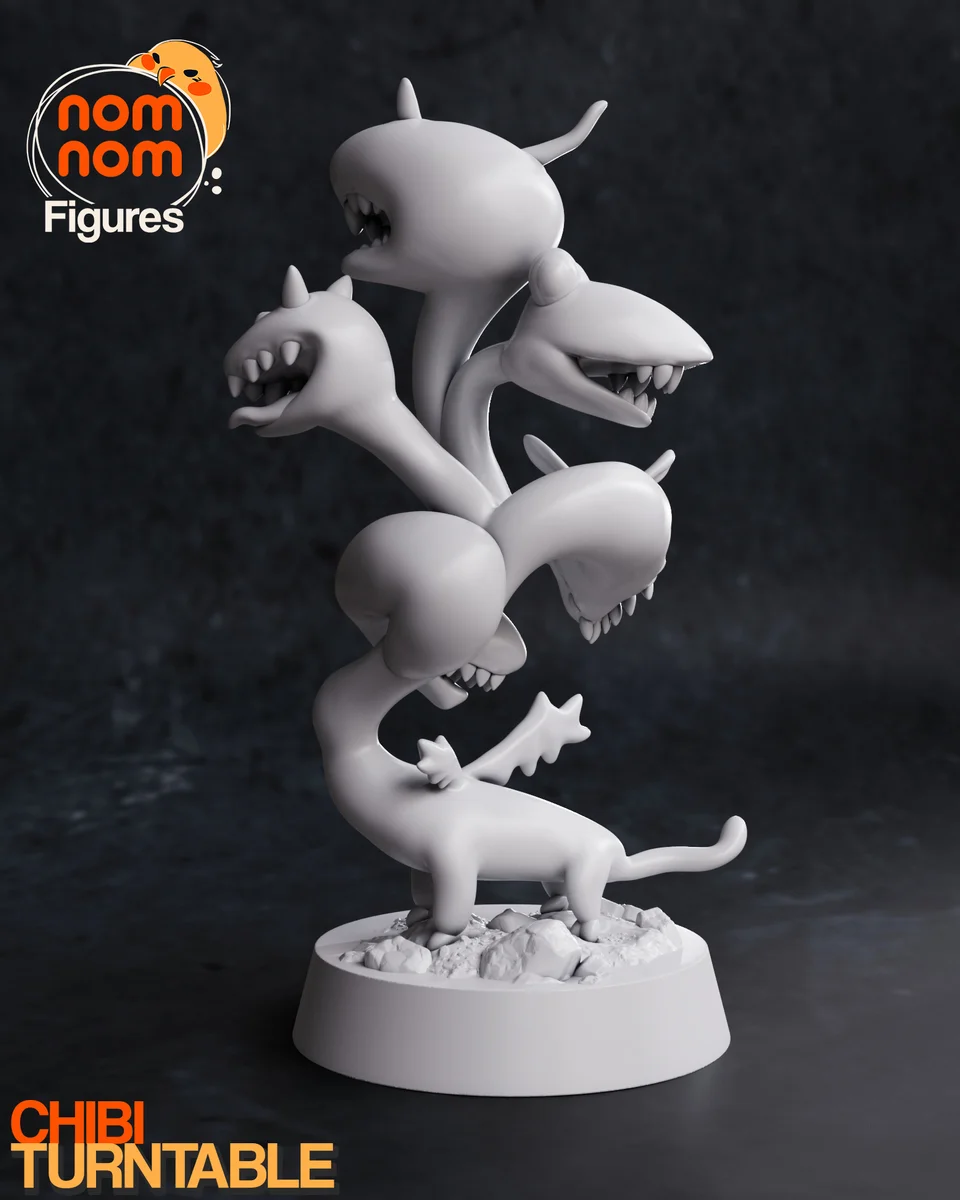 Chibi Derpy Tiamat | Fan Art | 3D Printed Resin Model Garage Kit | *Un-Painted* | Nomnom 5