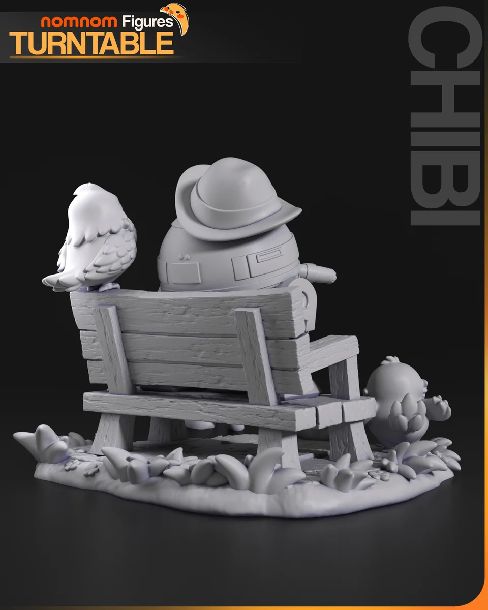 Chibi R2D2 | Fan Art | 3D Printed Resin Model Garage Kit | *Un-Painted* | Nomnom 9